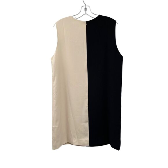 ee:some Womens Colorblock Shift Dress Sleeveless Black/Cream Size Large New - Picture 7 of 9